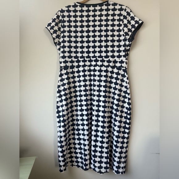 Boden Jersey Blue and White  Midi Dress - Size 12R - Picture 2 of 4